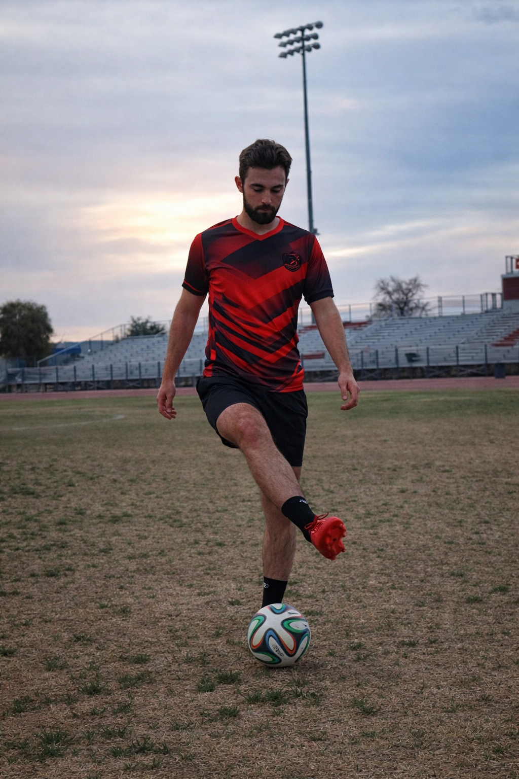 Stationary soccer training drill